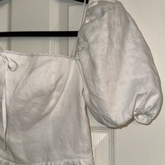 NWT Reformation Malvina Linen Dress - white - Picture 4 of 8